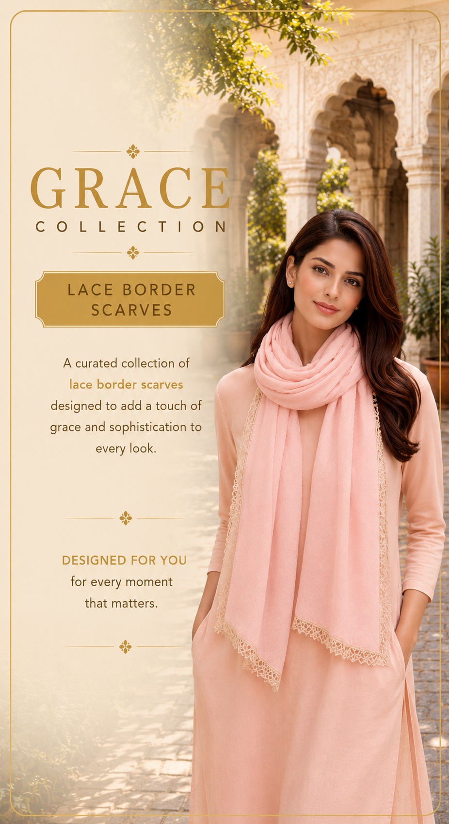Lace Border Scarves