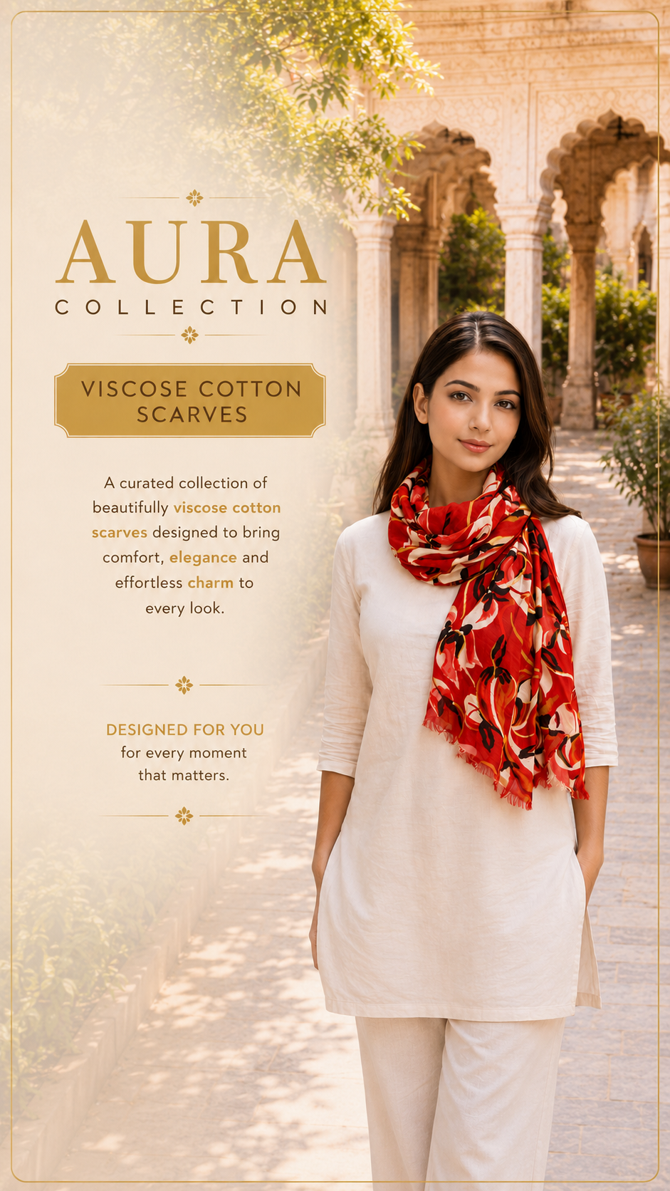 Viscose Cotton Scarves
